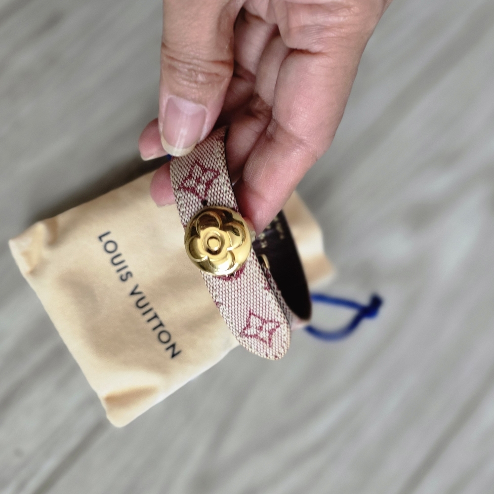 Louis Vuitton Monogram Bracelet with Gold Accent